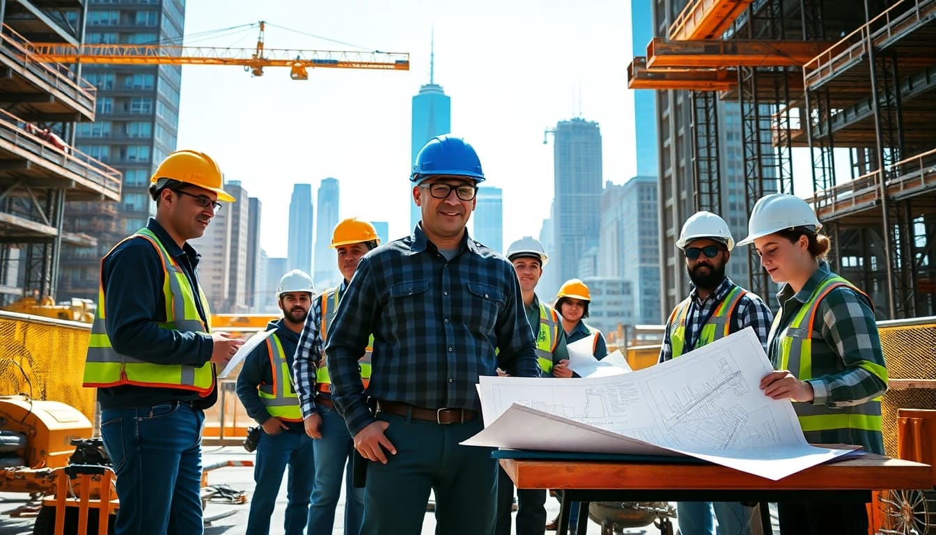 Showcasing a team of professionals working on a New York City Commercial General Contractor project.