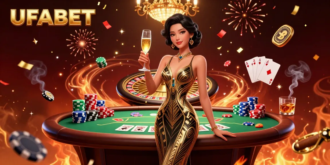 Experience UFABET’s elegance with glamorous scenes of betting, poker, and roulette