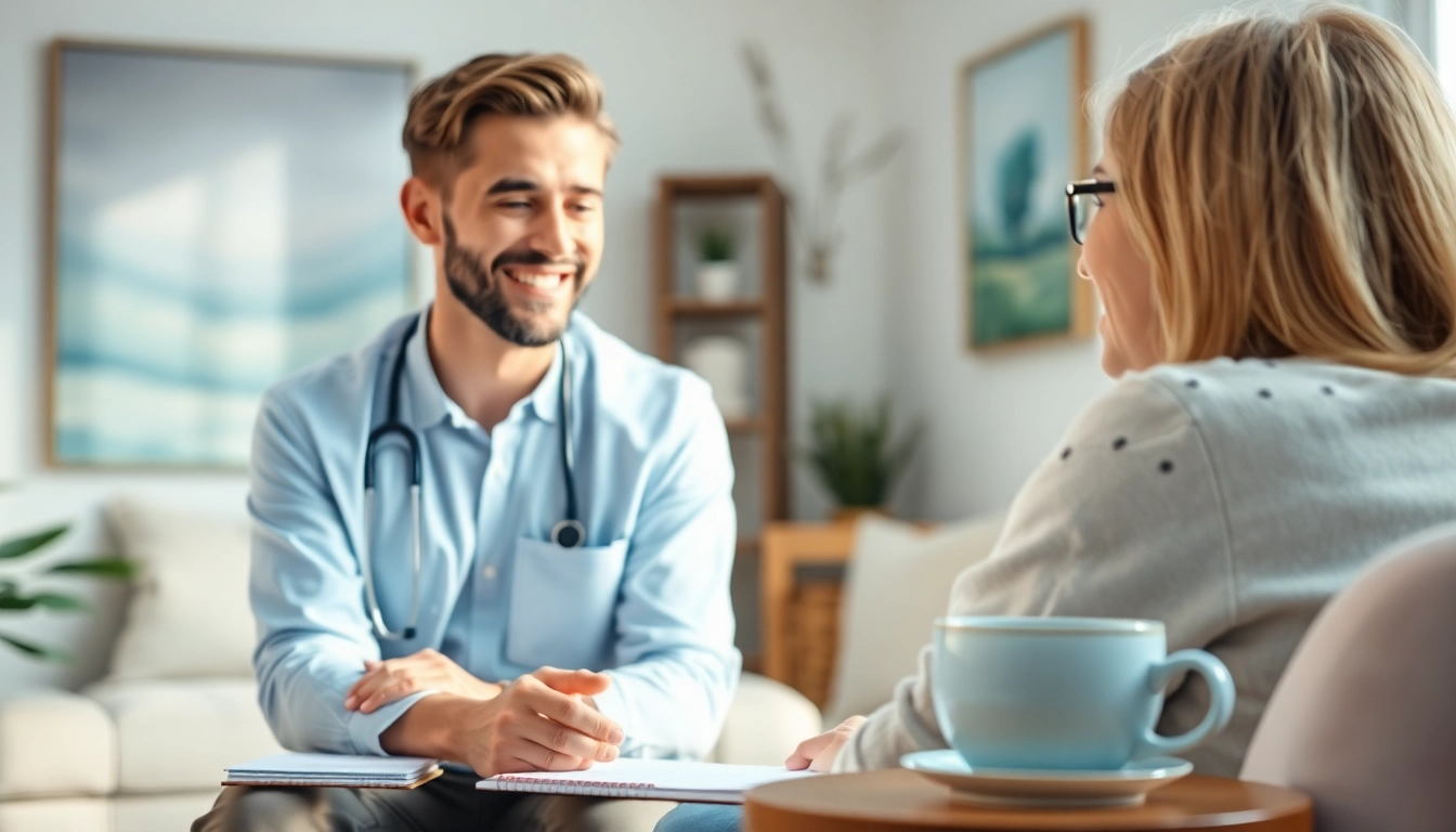 Understanding depression symptoms in a supportive therapy environment with a patient and therapist.