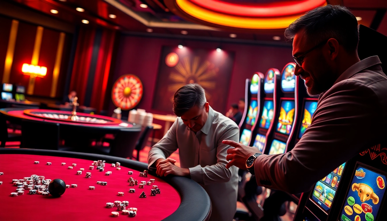 Scène captivante avec des jetons de poker et une roue de roulette représentant l'excitation des casinos en ligne français.