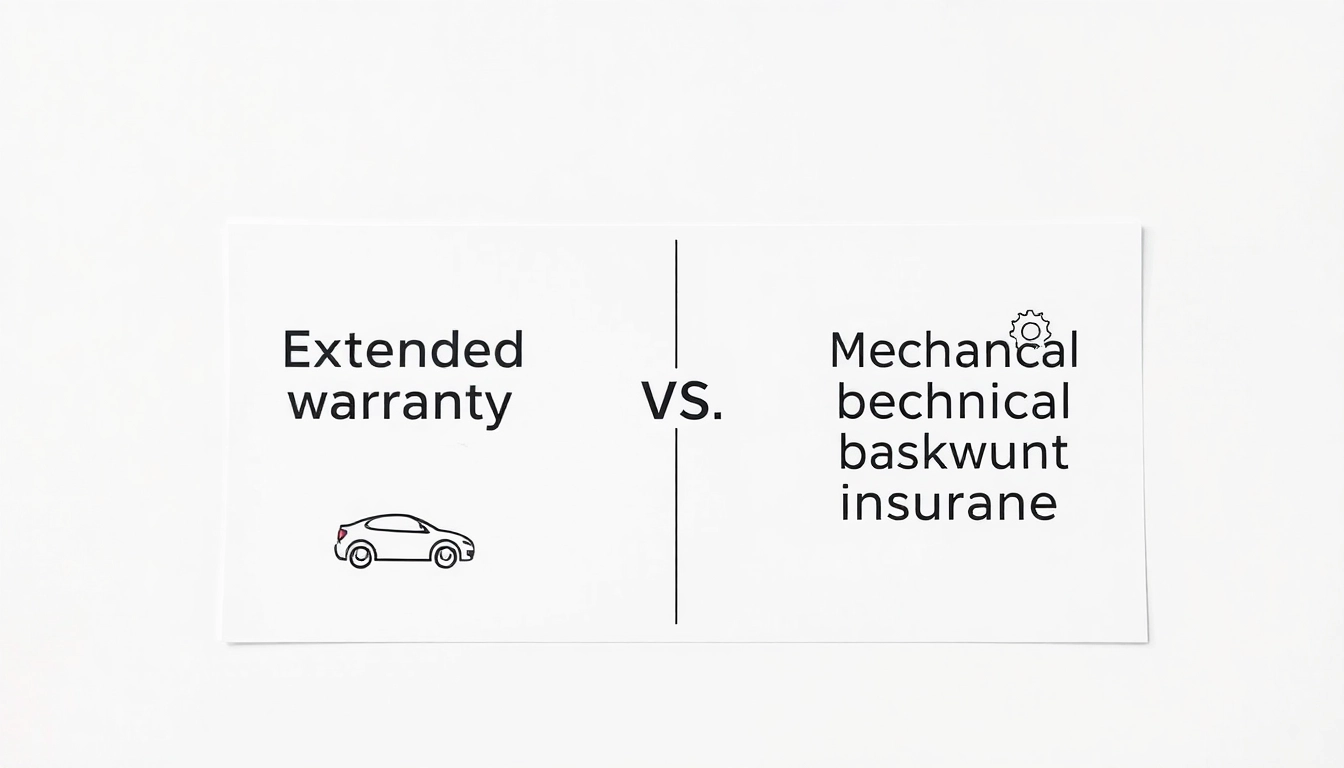 Visual aid showcasing extended warranty vs mechanical breakdown insurance which is better with clear comparison icons.