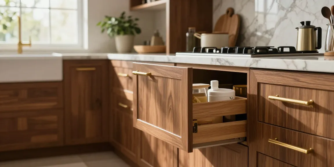 Stylish handles on modern kitchen cabinetry enhancing luxury interiors.