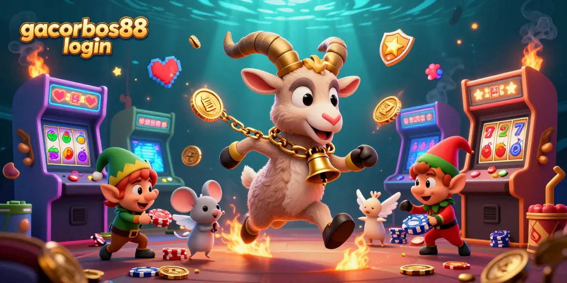 Engage with gacorbos88 login at a festive casino filled with fun characters and vibrant game elements.
