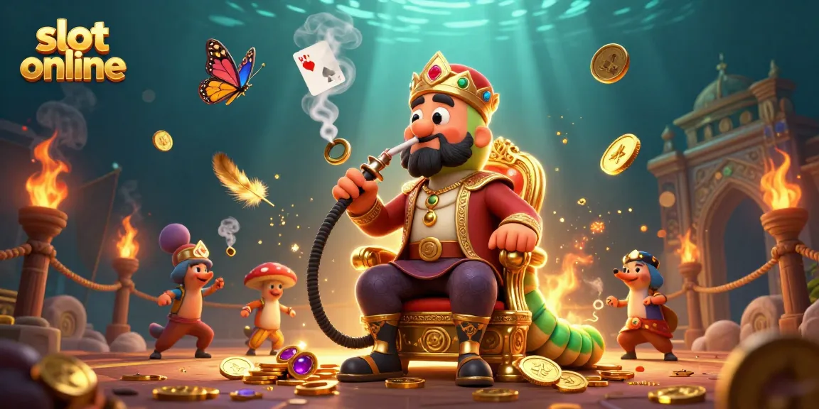 Menggandeng slot online dalam permainan menegangkan dengan penuh warna dan elemen kasino yang megah.