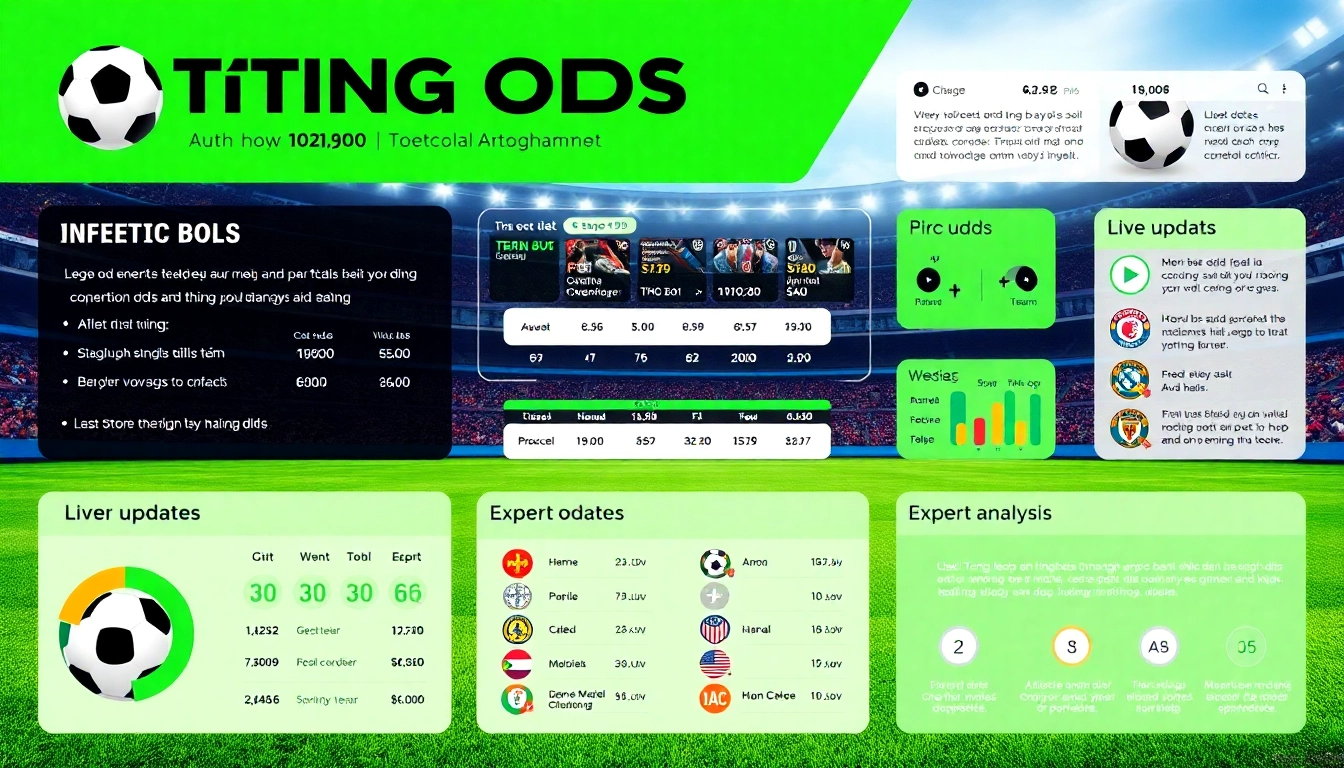 Tỷ lệ kèo infographic displaying engaging football betting odds and live updates.