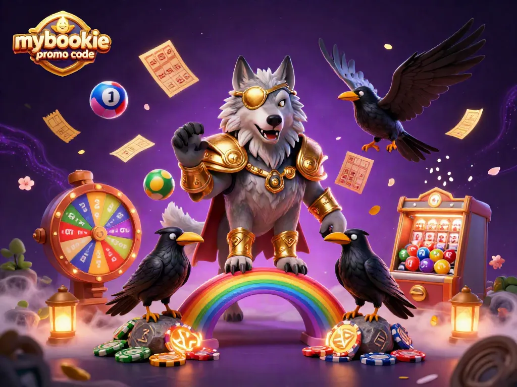 Win big with mybookie promo code, exploring a vibrant casino scene filled with excitement.