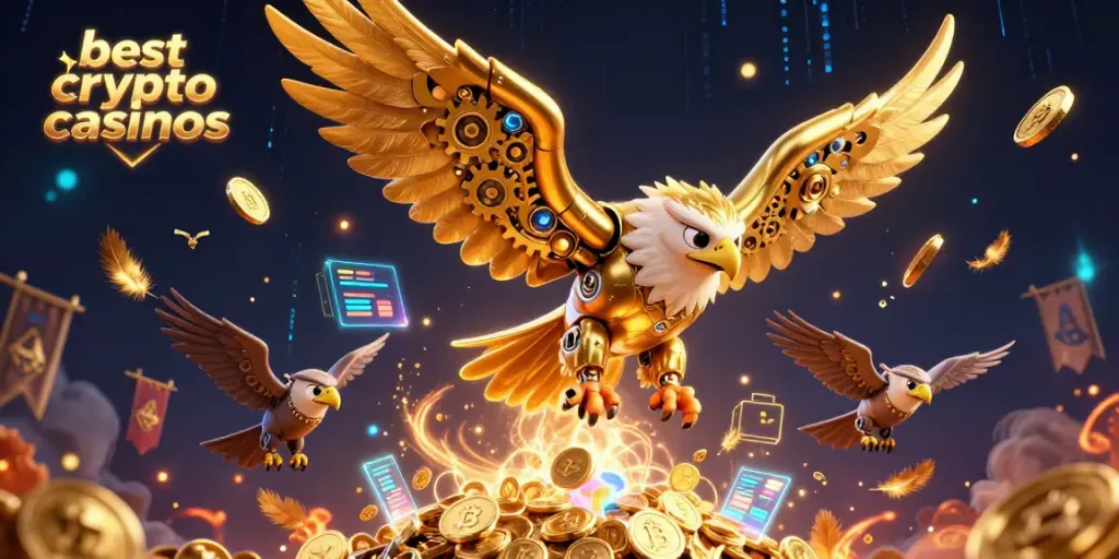 Experience the excitement of best crypto casinos with dynamic gaming elements, crypto coins, and vibrant energy.