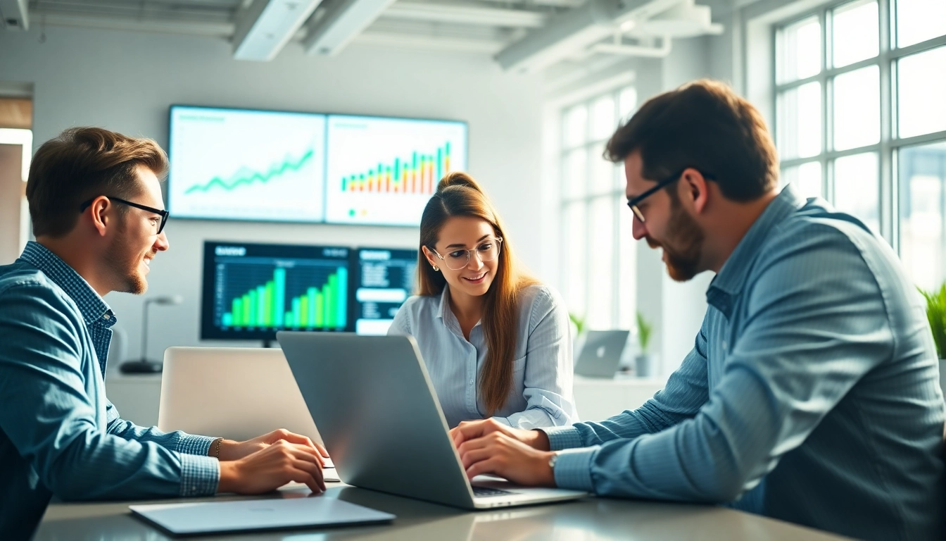 Elevate your Clearwater FL SEO with a dynamic digital marketing teamwork scene.