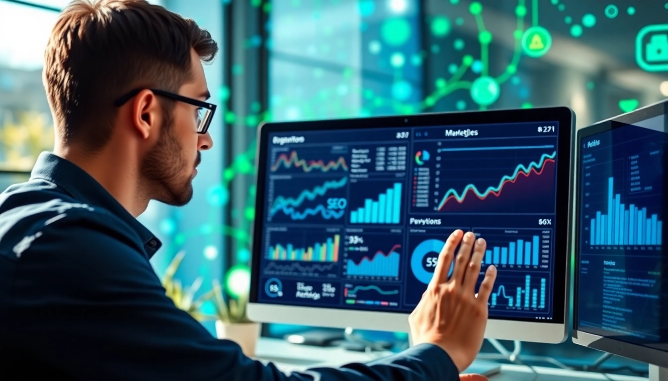 Analyzing data for SEO performance through digital metrics and trends.