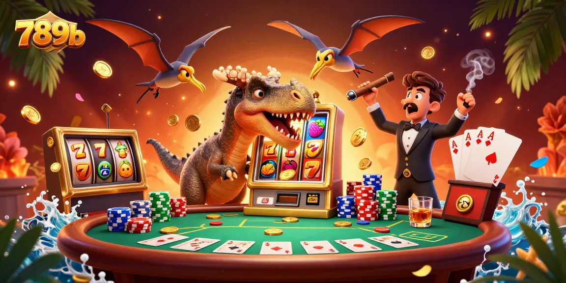 Watch the 789b pachycephalosaurus win a jackpot, surrounded by vibrant casino elements.