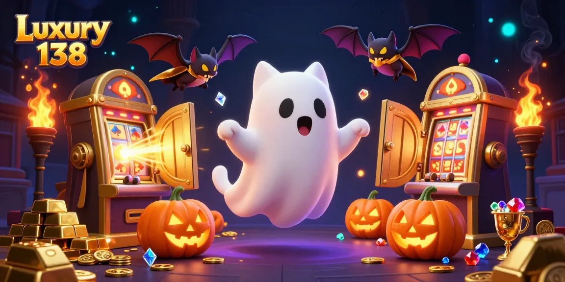 Experience the thrill of Luxury 138's haunted casino with ghostly characters and treasure!