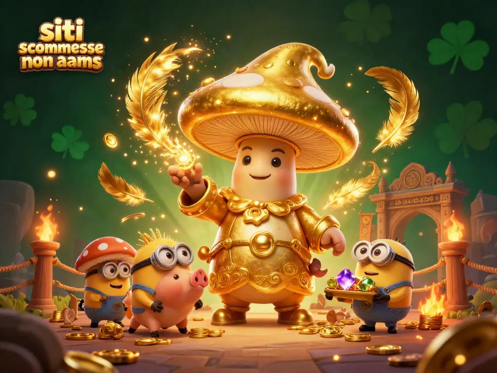 Scopri i siti scommesse non aams, immerso in un'illustrazione fantastica di un casinò 3D