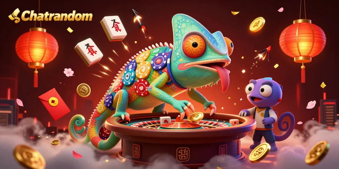 Engage with Chatrandom's vibrant video chat platform featuring interactive elements and characters.