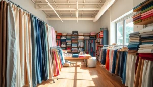 Bezoek de stoffenwinkel en ontdek een breed assortiment stoffen met unieke patronen.