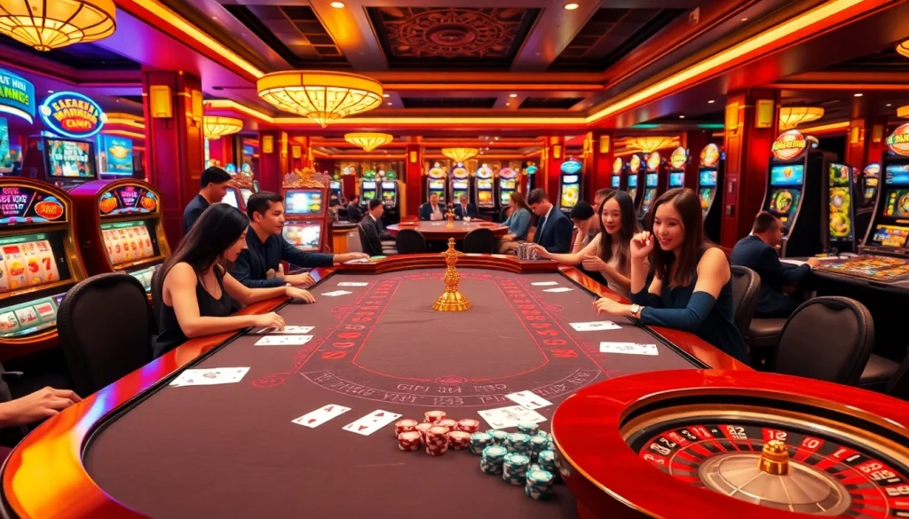 Experience the excitement of trang chủ 789bet with players enjoying thrilling games at a luxurious casino.