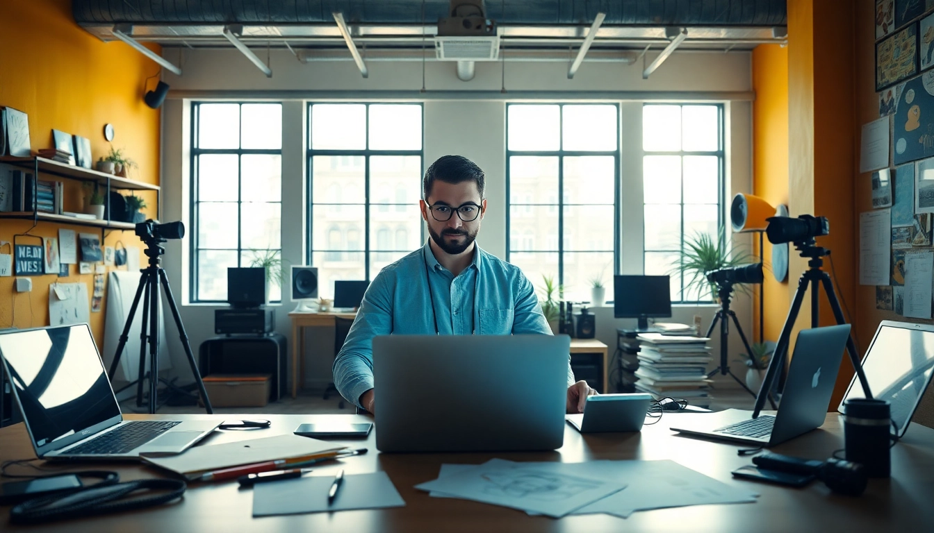 Learn how to get paid for content creation fast with a modern digital creator and vibrant workspace.