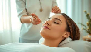 Aesthetic care in Nyack: Tranquil spa scene showcasing facial treatment for relaxation.