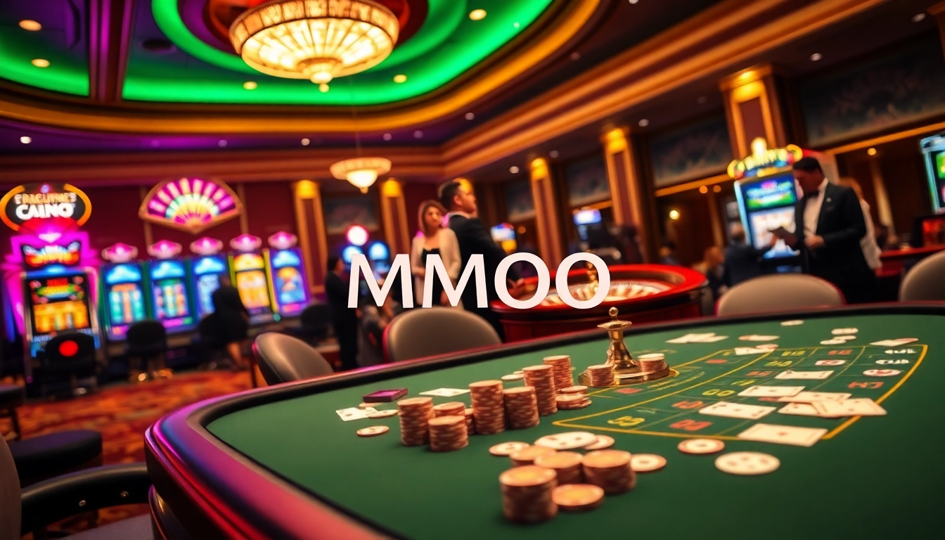 MMOO players engaging at a high-stakes casino table filled with excitement and strategy.