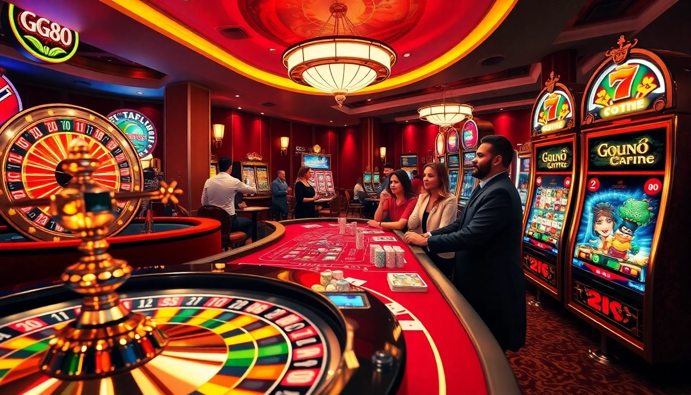Experience the thrill of gg88 in a vibrant casino filled with roulette, poker tables, and slot machines.
