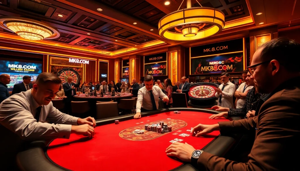Experience high-stakes action at MK8.COM with thrilling poker games and vibrant casino ambiance.