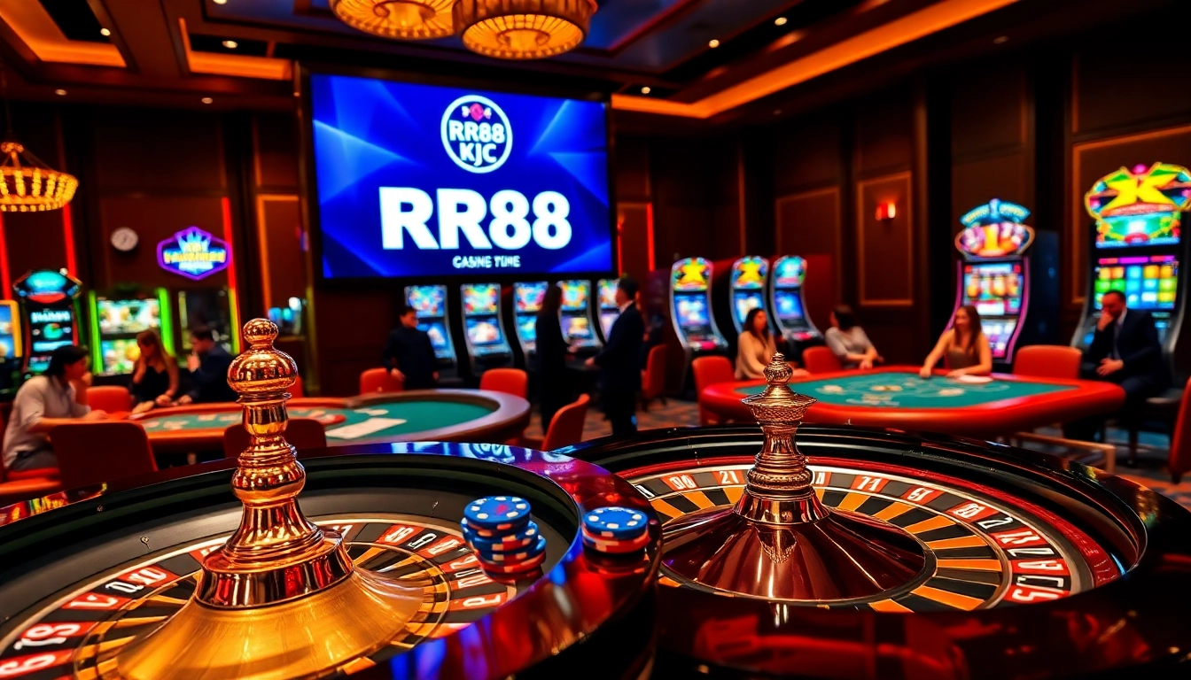 Experience the excitement of RR88 KJC with vibrant casino games and luxurious atmosphere.