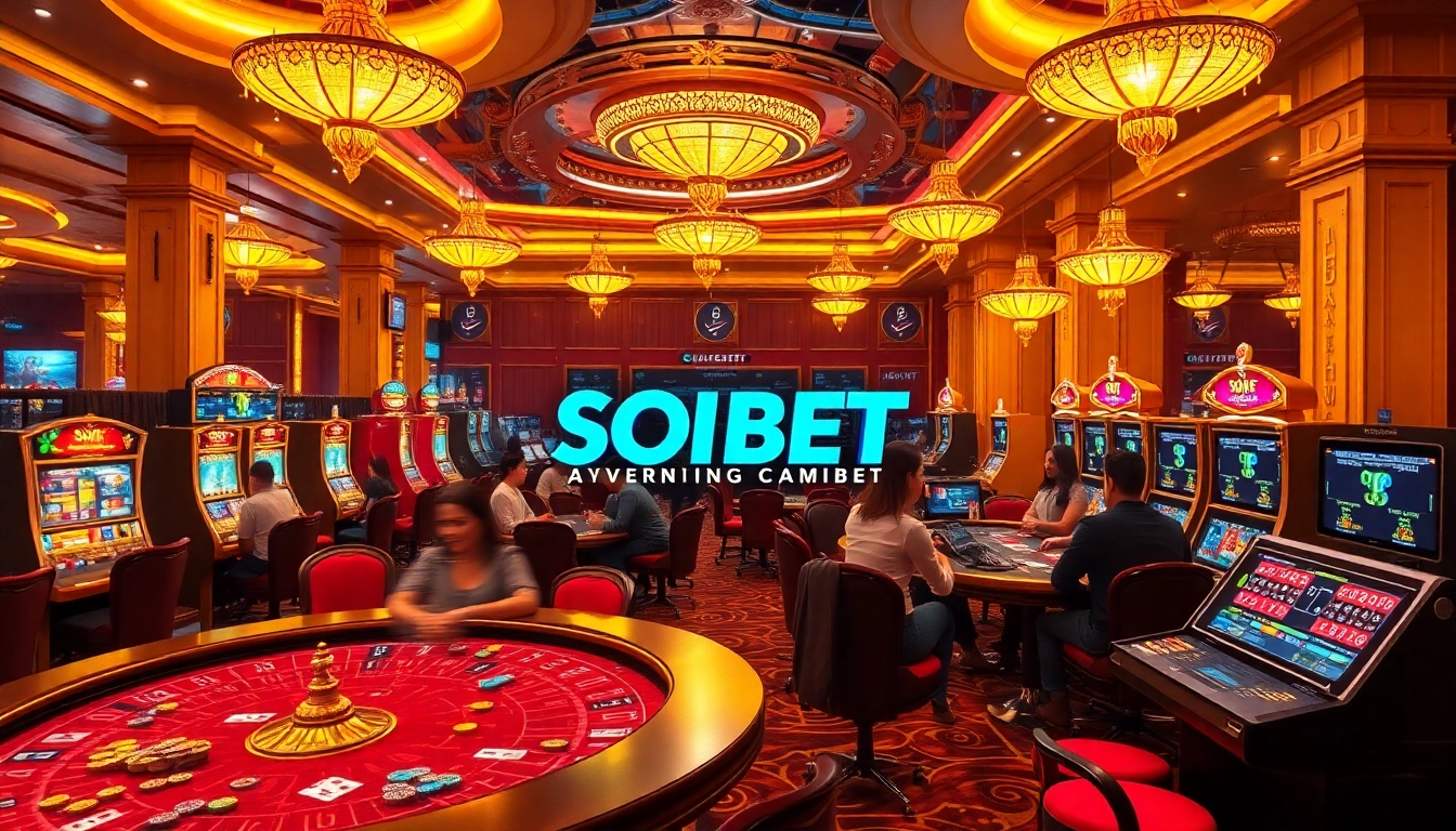 Experience the thrill of betting at SOIBET with vibrant casino tables and engaging online interfaces.