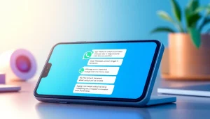 FM WhatsApp app interface on a smartphone with dual accounts and customization features.