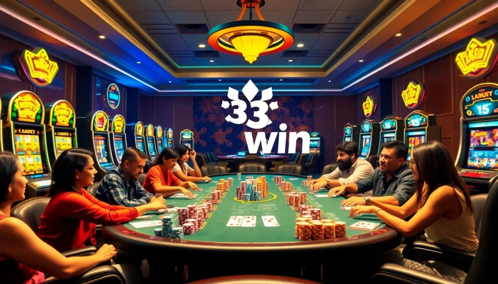 Experience the excitement of 33win with thrilling casino games and vibrant gaming atmosphere.