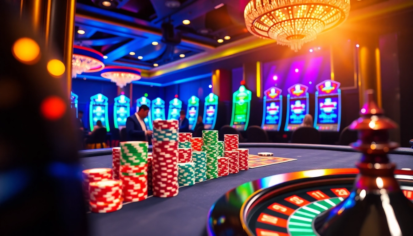 Experience the thrill of the top club casino with lively poker and slot games in vibrant colors.