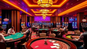 Người chơi đang tận hưởng một trò chơi thú vị tại cg79 casino, được bao quanh bởi những gam màu rực rỡ và bầu không khí nhộn nhịp.