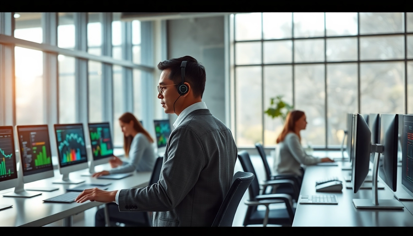 AI Employee helping with data analysis in a modern office environment, showcasing collaboration.