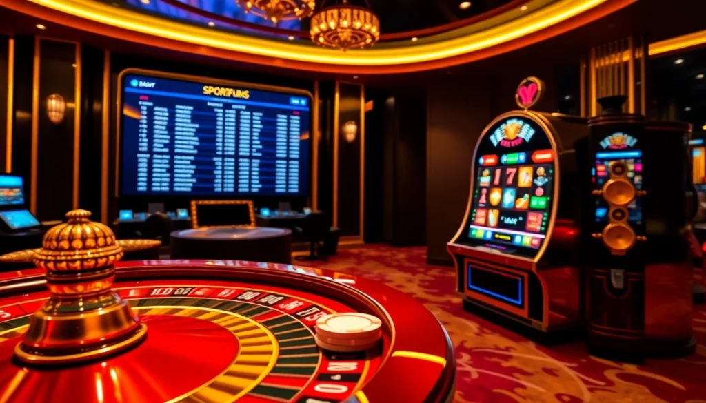 Exciting online gambling scene featuring link alternatif sbobet with roulette and poker chips.