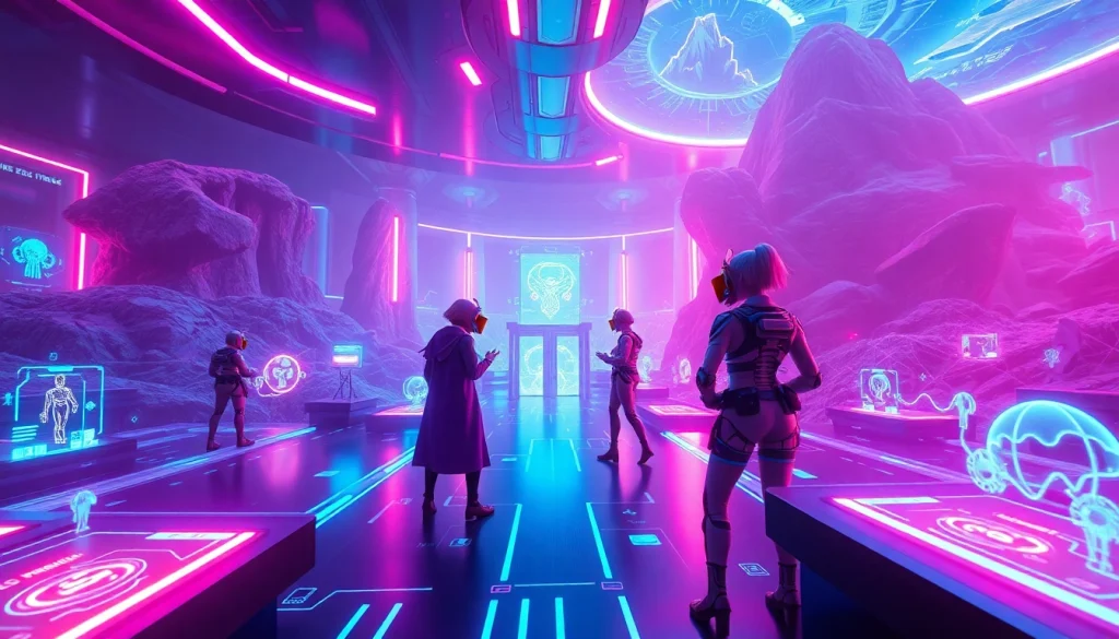 Exciting gameplay in a vibrant AI gaming environment highlighting porn games ai technology.