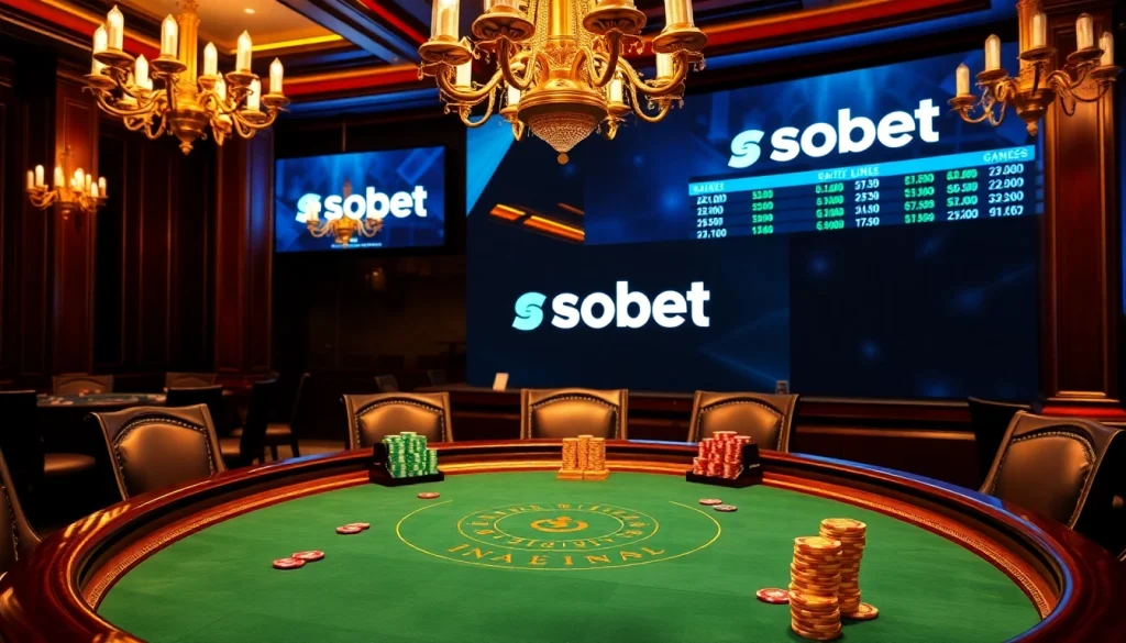 Engaging in a thrilling game at the casino table with link alternatif sbobet logo prominently displayed.