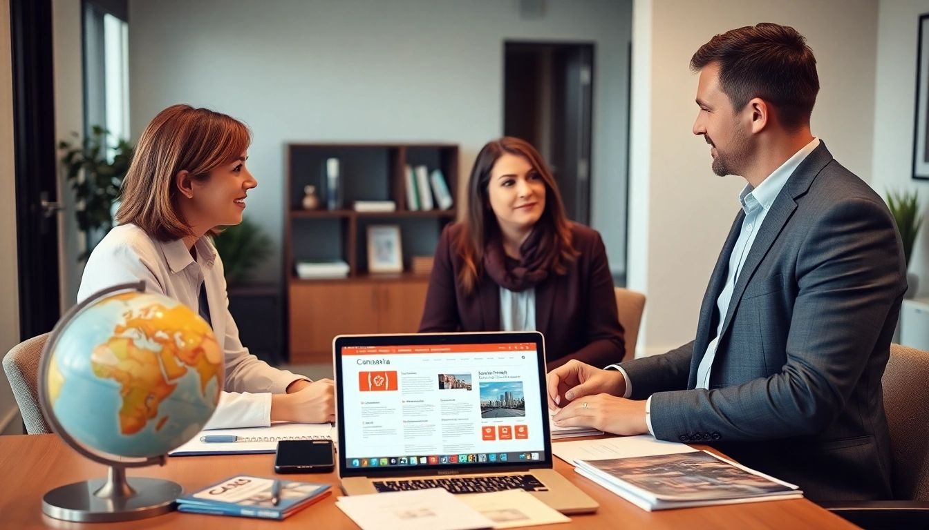 Assistance for canada visitor visa from australia in a professional consultation setting.