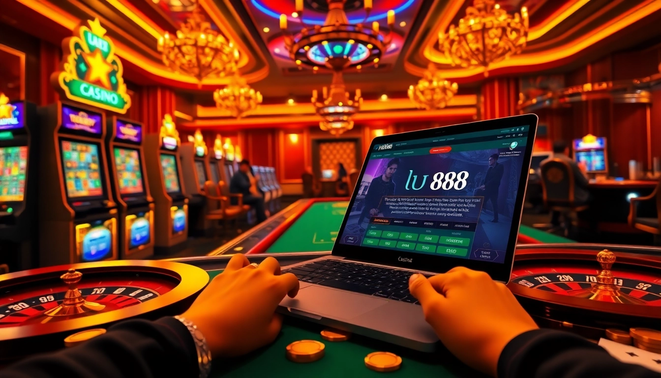 Experience the thrill at u 888 online casino with vibrant gaming scenes.
